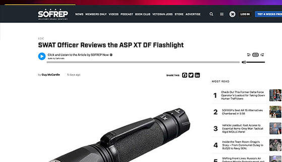 SOFREP: SWAT Officer Reviews the ASP XT DF Flashlight