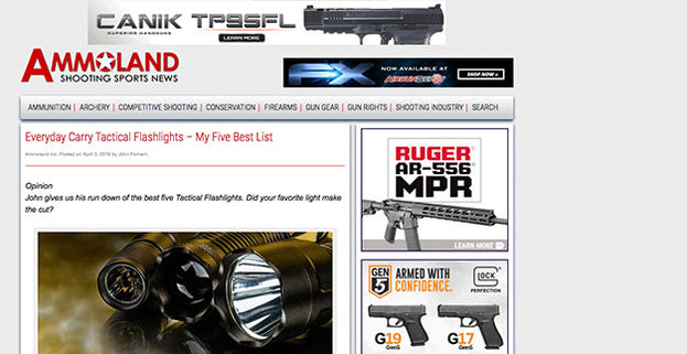 Ammoland: Everyday Carry Tactical Flashlights – My Five Best List