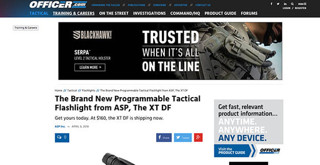 Officer.com:The Brand New Programmable Tactical Flashlight from ASP, The XT DF
