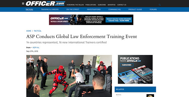 Officer.com: ASP Conducts Global Law Enforcement Training Event – ASP, Inc.