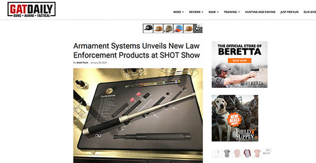 GATDAILY: Armament Systems Unveils New Law Enforcement Products at SHOT Show
