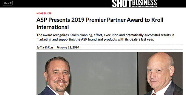 SHOT Business: ASP Presents 2019 Premier Partner Award to Kroll International