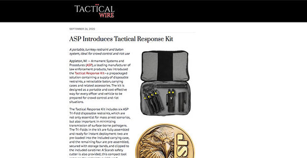Tactical Wire: ASP Introduces Tactical Response Kit