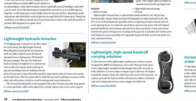 LEPN: Lightweight, high-speed handcuff carrying solutions