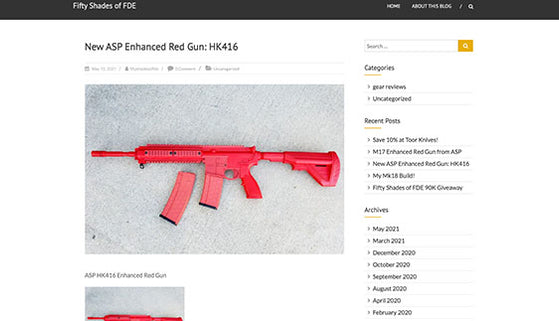 Fifty Shades of FDE: New ASP Enhanced Red Gun: HK416