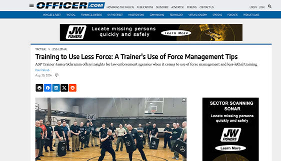 Screenshot of Officer.com article on use-of-force training