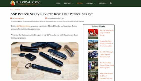Survival Stoic Calls ASP Pepper Spray the Best EDC Defense