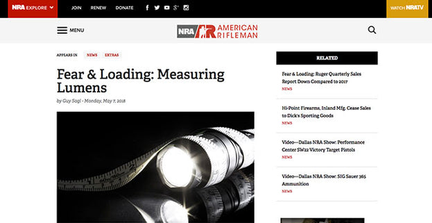 American Rifleman: Fear & Loading: Measuring Lumens
