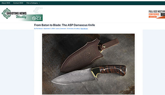 Shooting News: From Baton to Blade: The ASP Damascus Knife