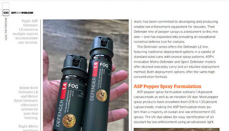 OffGrid: Feel the Burn - ASP Defender Series Pepper Spray