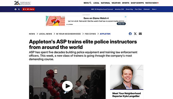 NBC26 News: Appleton's ASP trains elite police instructors from around the world