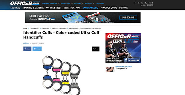 Officer.com: Identifier Cuffs - Color-coded Ultra Cuff Handcuffs